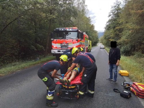 Sražený cyklista v Košťanech na Teplicku