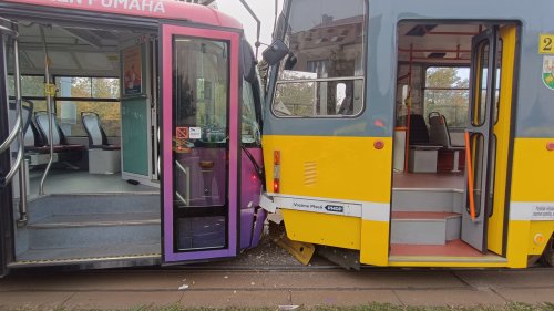 V Plzni došlo ke střetu dvou tramvají